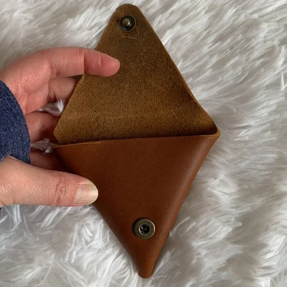 NWT Portland Leather Goods honey triangle pouch - Picture 3 of 3